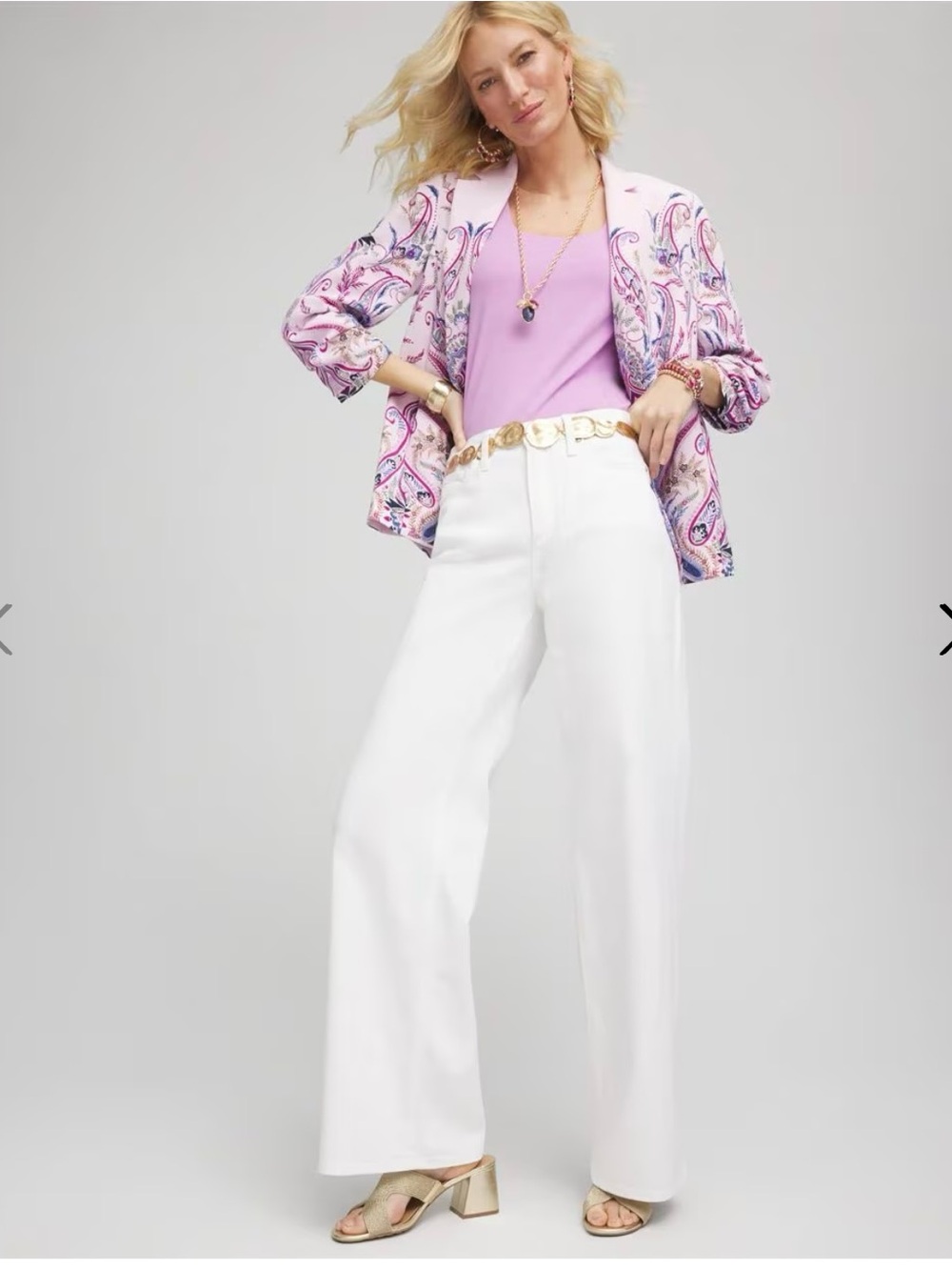 NWT Chico’s NWT White Jean So Slimming High Rise Wide Leg Sz 14R Chico’s Sz 2.5R